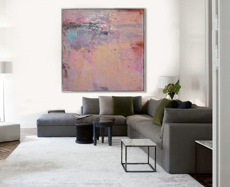 Original Abstract Painting Extra Large Canvas Art,Oversized Contemporary Art,Xl Large Canvas Art,Nude,Blue,Purple,Pink.Etc